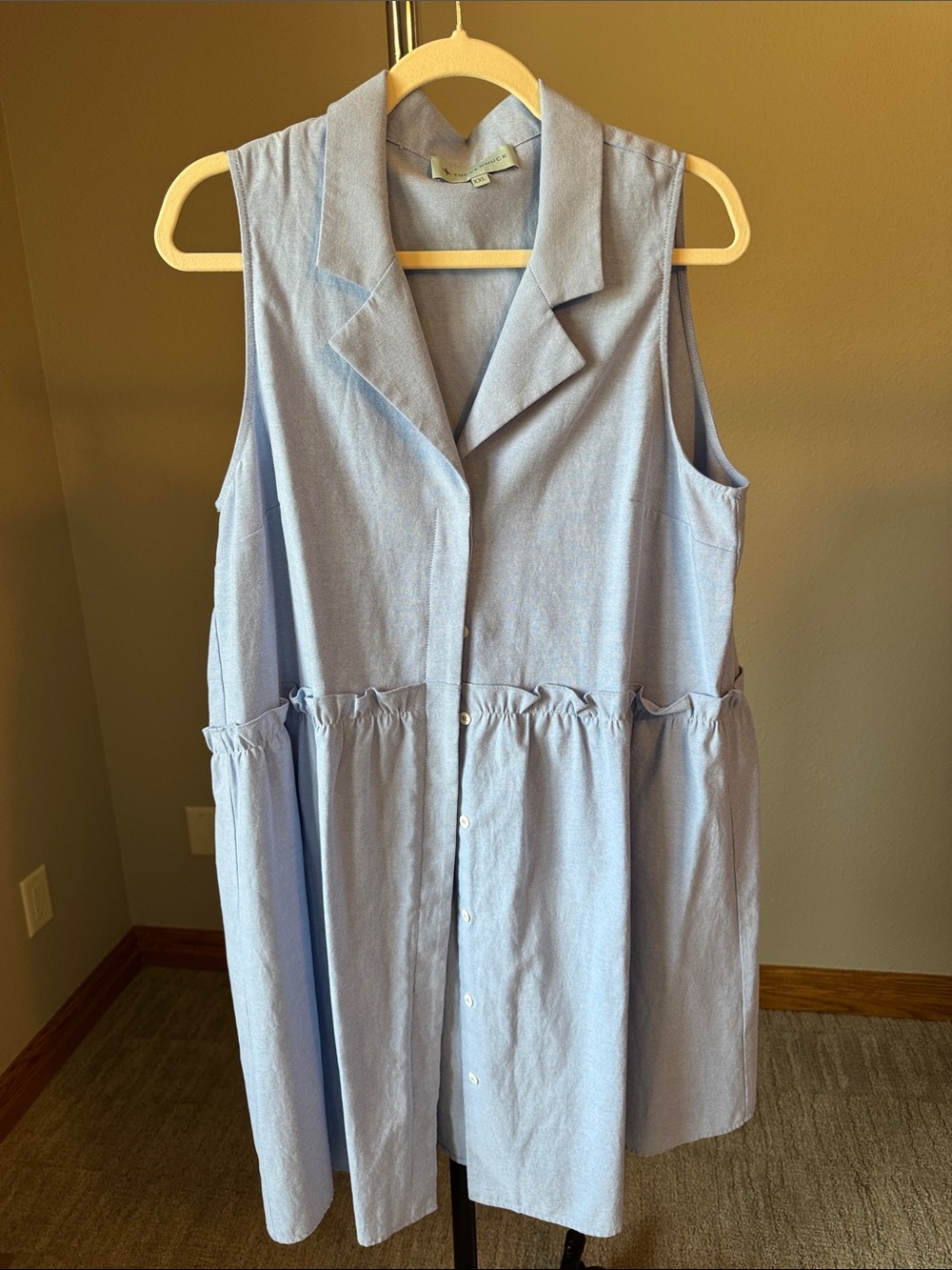 Tuckernuck Light Blue Sleeveless Button-Front Dress